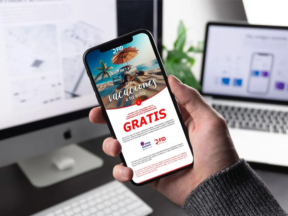 Contenido de FID Seguros en un celular
