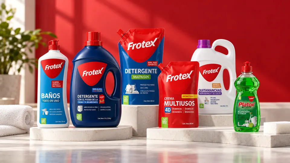 Línea completa de productos Frotex con su nuevo sistema de empaques