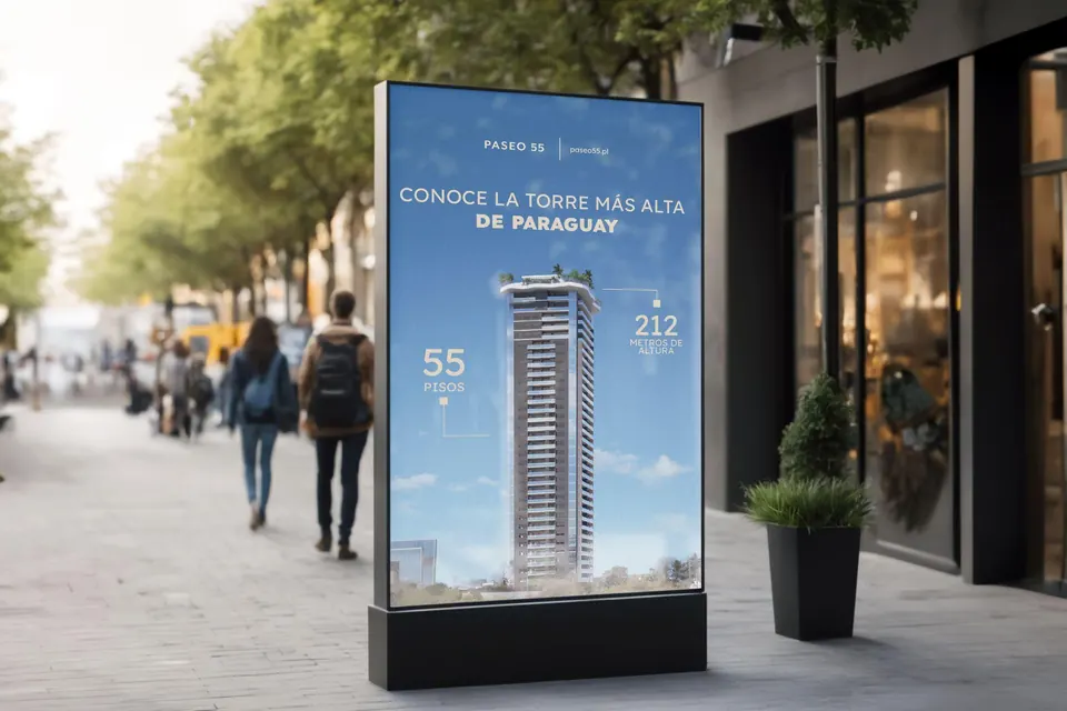 Mupi de Paseo 55: «Conoce la torre más alta de Paraguay»
