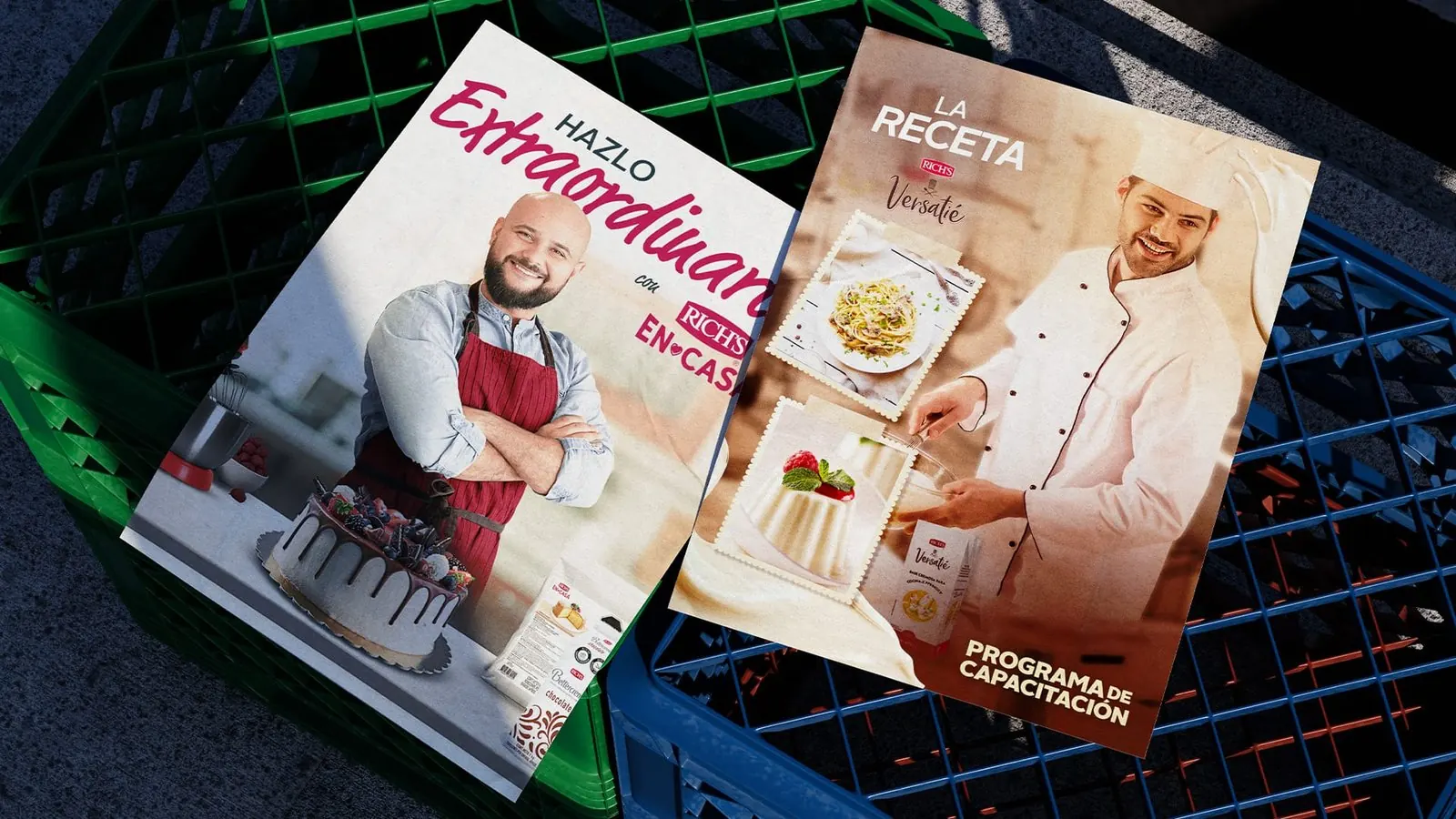 Material impreso de Rich's para el canal Horeca