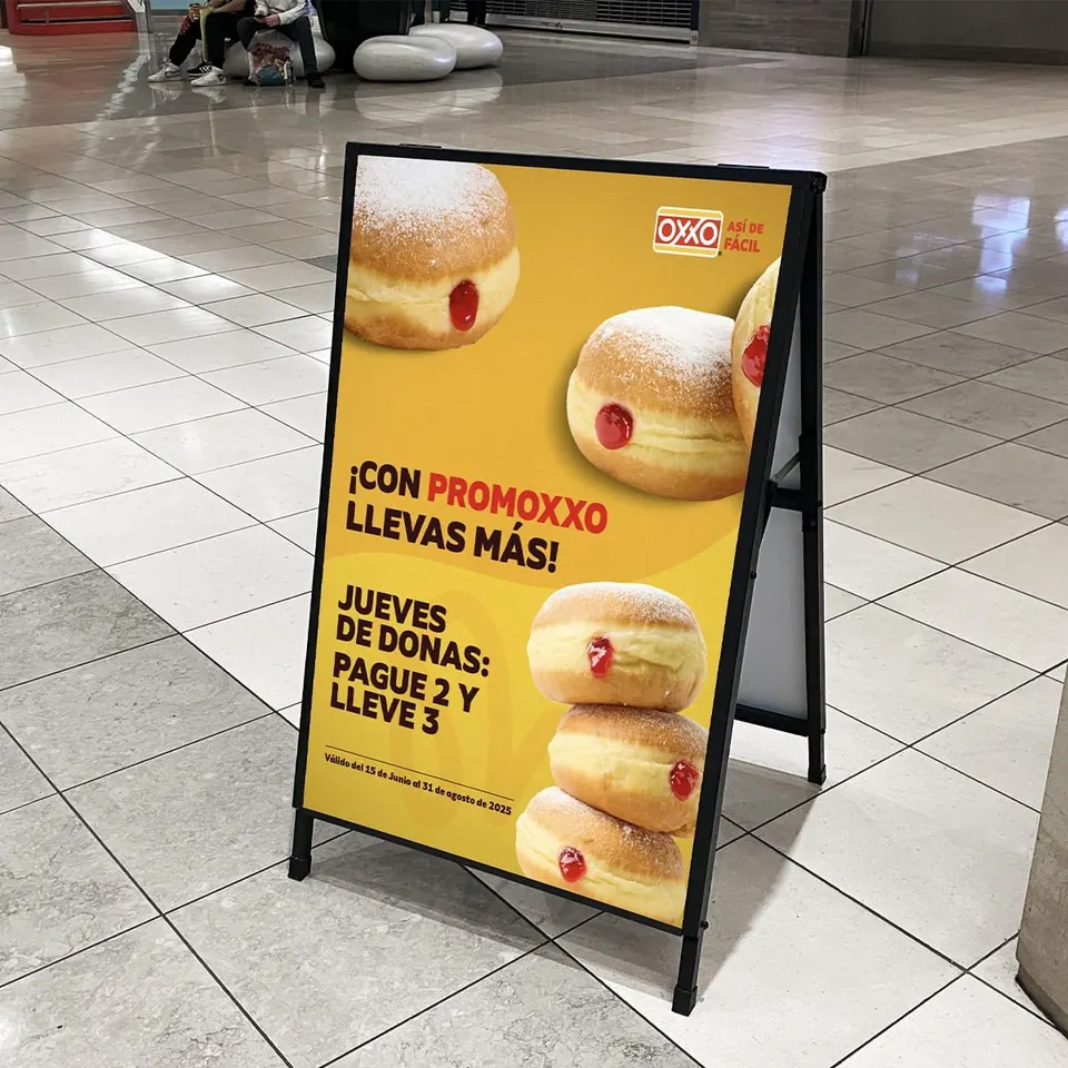 Aviso de promoción de Rich's en punto de venta